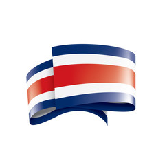 Costa Rica flag, vector illustration on a white background