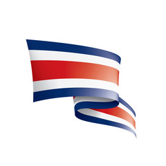 Costa Rica flag, vector illustration on a white background