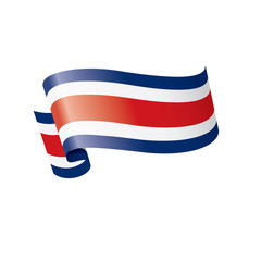Costa Rica flag, vector illustration on a white background