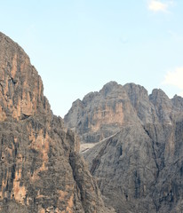 view of the Italian Dolomites protected by UNESCO