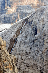 view of the Italian Dolomites protected by UNESCO
