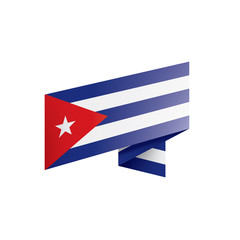 Cuba flag, vector illustration on a white background