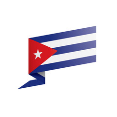 Cuba flag, vector illustration on a white background