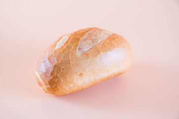 Bread on cream background
