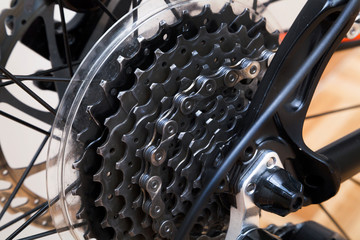 Bicycle cassette close up