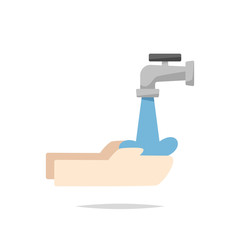 Fototapeta premium Hand washing vector isolated illustration