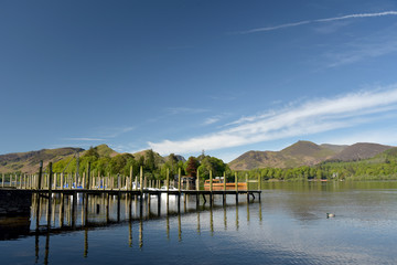 Fototapeta premium Derwentwater ferry landing stages at Keswick, Lake District