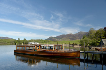 Derwentwater ferry landing stages at Keswick, Lake District