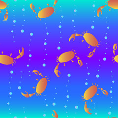 Paper gradient application with vibrant crabs