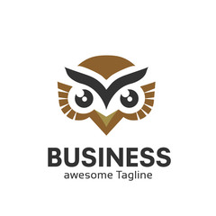 Owl logo vector in modern colorful logo design, Owl icon vector isolated on white background