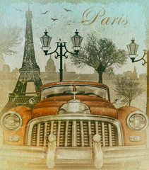 Paris vintage poster.	