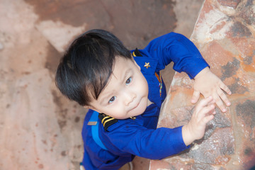 Fototapeta premium Thai boy in the pilot custome