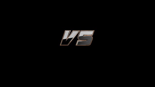 Versus (VS animation) with digital and intense feeling. 3d animation