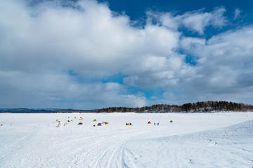 冬の北海道 朱鞠内湖
