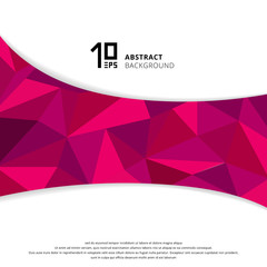 Abstract geometric pink or purple polygon on white background.