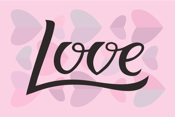 Vector illustration of love for logotype, flyer, banner, greeting card. 