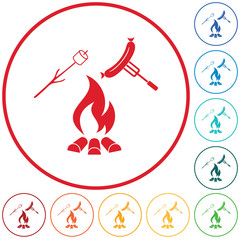 Grilled sausage and zephyr icon