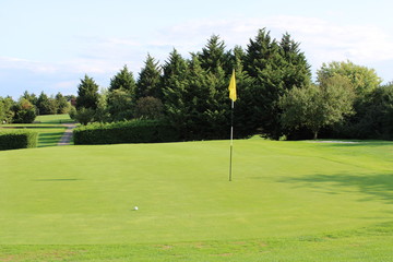Obraz premium Putting chance on elevated green