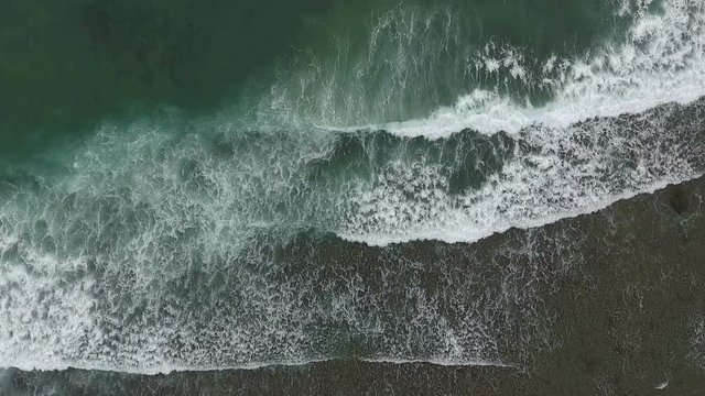 Aerial view of Tropical beach and sea wave Thailand