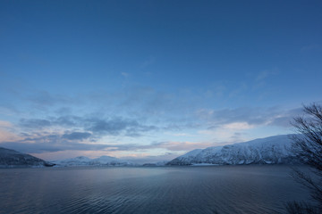 Fototapeta na wymiar Winter am Fjord - Nordnorwegen