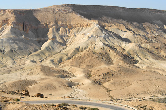 Wonderful views of Ein Avdat and Zin Valley. Negev, desert and semidesert region of southern Israel