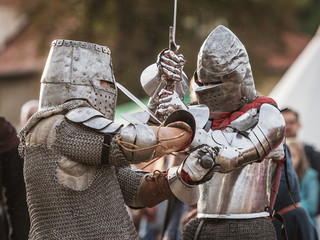Historical staging. Knights tournament
