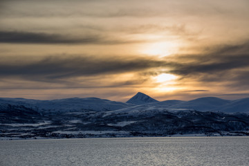 Sonnenuntergang in Nord Norwegen