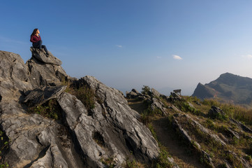 Doi Pha Tang at sunset.