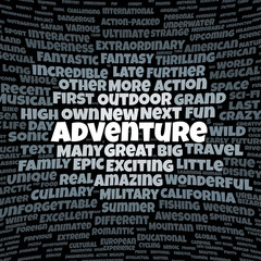 Fototapeta premium Adventure word cloud