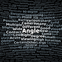 Angle word cloud
