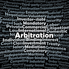 Fototapeta premium Arbitration word cloud