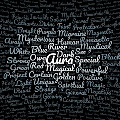 Fototapeta premium Aura word cloud