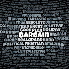 Bargain word cloud