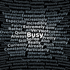 Busy word cloud