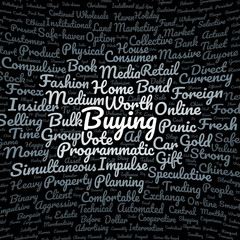 Fototapeta premium Buying word cloud