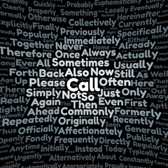 Fototapeta premium Call word cloud