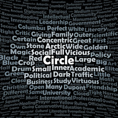 Circle word cloud