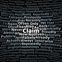 Claim word cloud