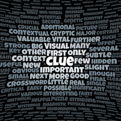 Clue word cloud