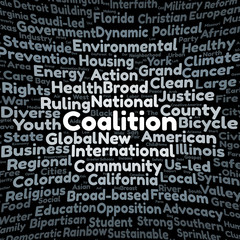 Coalition word cloud