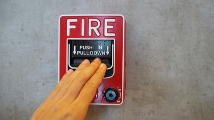 Fire alarm notifier or alert or bell warning equipment use when on fire.