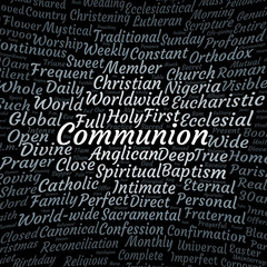 Communion word cloud