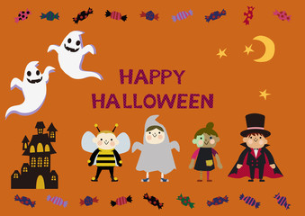 ハロゥインの素材のセット