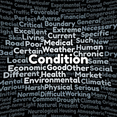 Fototapeta premium Condition word cloud