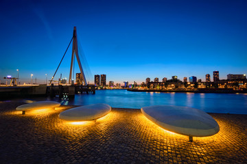 Fototapeta premium Erasmus Bridge, Rotterdam, Netherlands