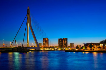 Fototapeta na wymiar Erasmus Bridge, Rotterdam, Netherlands