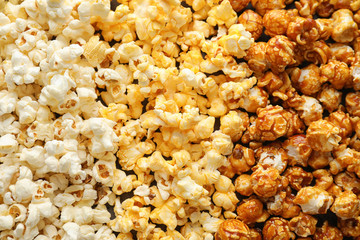 Delicious popcorn as background