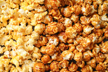 Delicious popcorn as background