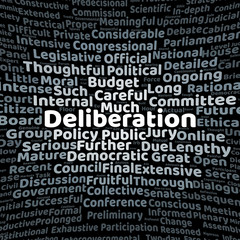 Deliberation word cloud