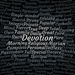 Fototapeta premium Devotion word cloud
